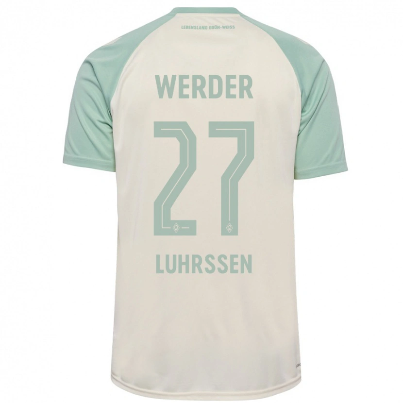 Danxen Hombre Camiseta Nina Luhrssen #27 Blanquecino Verde Claro 2ª Equipación 2024/25 La Camisa