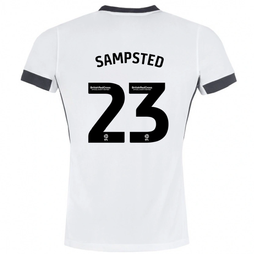 Danxen Hombre Camiseta Alfons Sampsted #23 Blanco Negro 2ª Equipación 2024/25 La Camisa