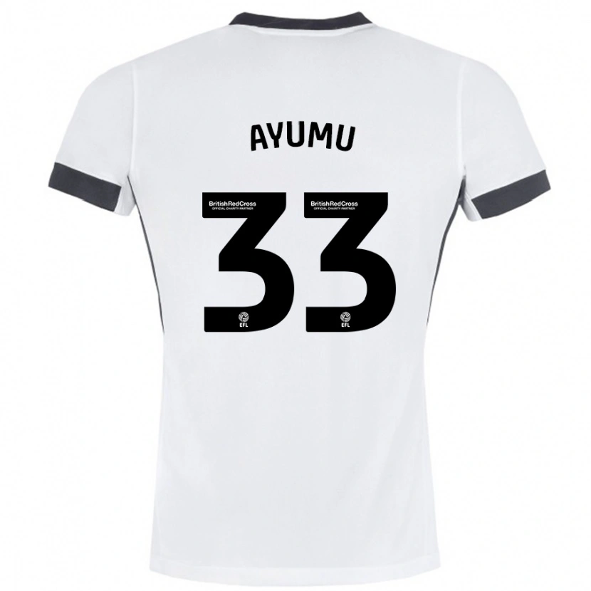 Danxen Hombre Camiseta Ayumu Yokoyama #33 Blanco Negro 2ª Equipación 2024/25 La Camisa