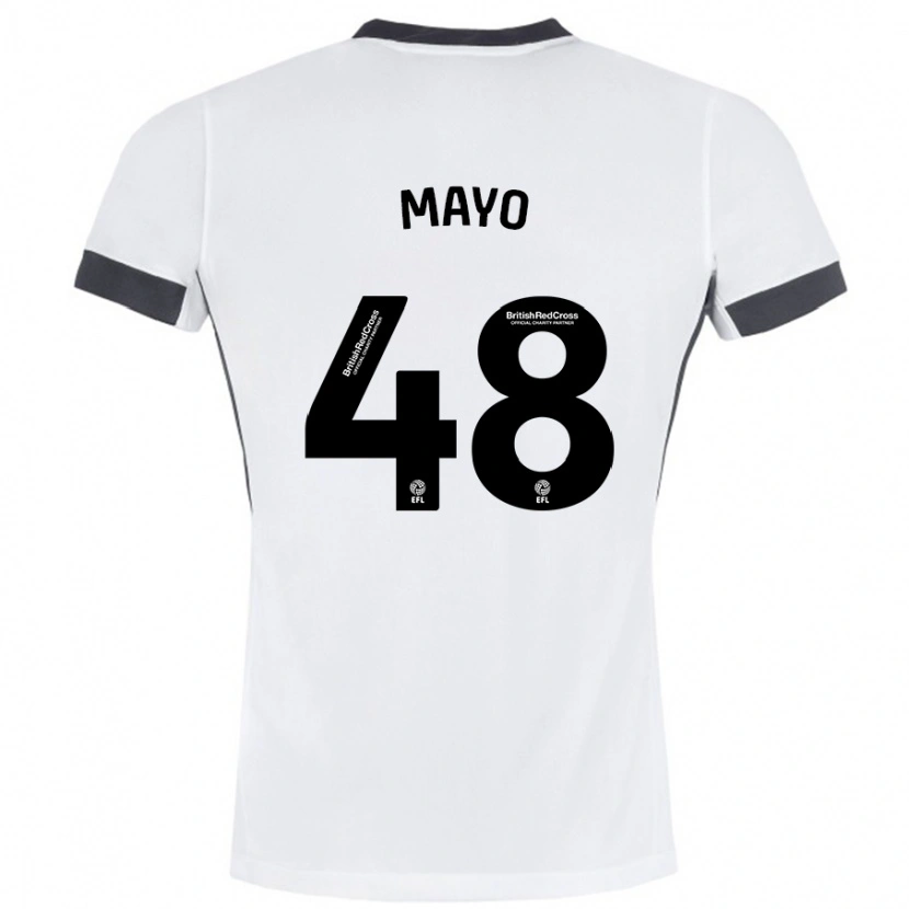Danxen Hombre Camiseta Bradley Mayo #48 Blanco Negro 2ª Equipación 2024/25 La Camisa