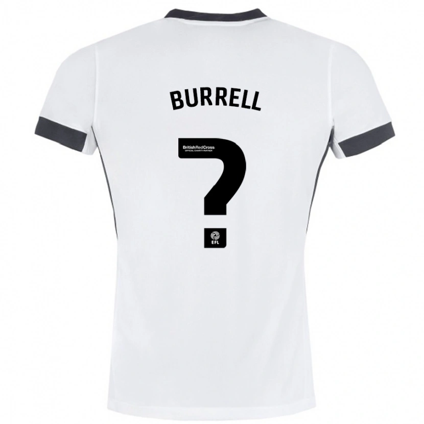 Danxen Hombre Camiseta Will Burrell #0 Blanco Negro 2ª Equipación 2024/25 La Camisa