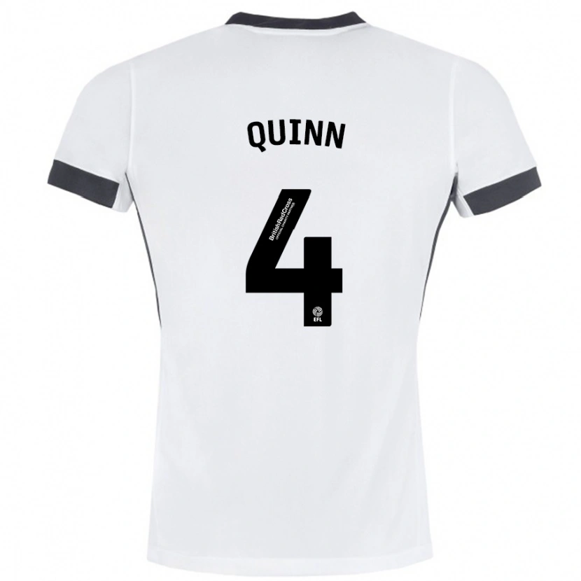 Danxen Hombre Camiseta Louise Quinn #4 Blanco Negro 2ª Equipación 2024/25 La Camisa