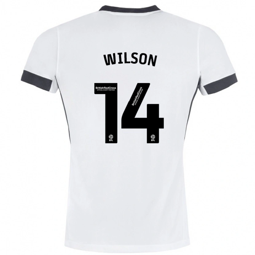 Danxen Hombre Camiseta Siobhan Wilson #14 Blanco Negro 2ª Equipación 2024/25 La Camisa