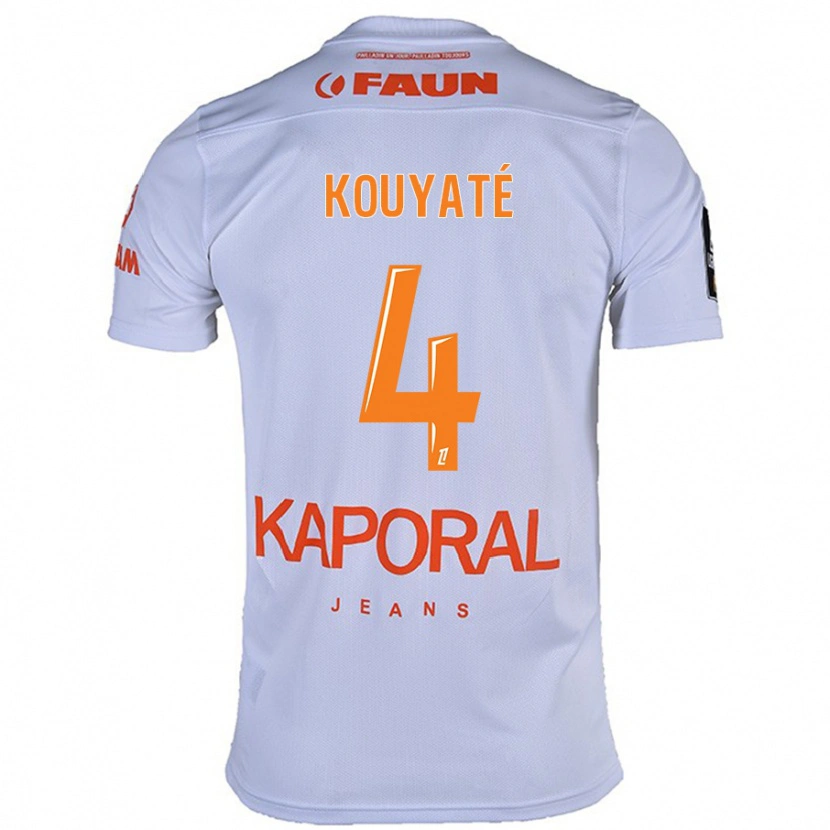 Danxen Hombre Camiseta Kiki Kouyaté #4 Blanco 2ª Equipación 2024/25 La Camisa