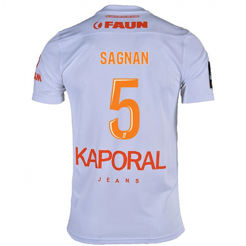 Danxen Hombre Camiseta Modibo Sagnan #5 Blanco 2ª Equipación 2024/25 La Camisa