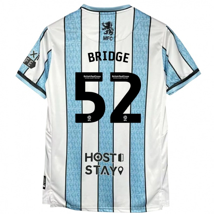 Danxen Hombre Camiseta Aj Bridge #52 Blanco Azul 2ª Equipación 2024/25 La Camisa
