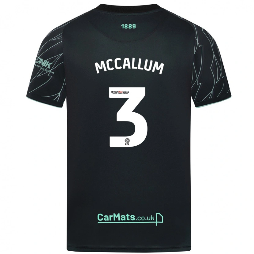 Danxen Hombre Camiseta Sam Mccallum #3 Negro Verde 2ª Equipación 2024/25 La Camisa
