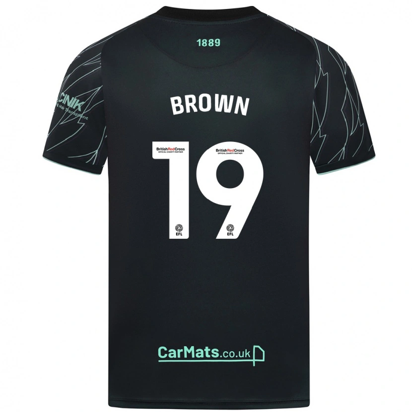 Danxen Hombre Camiseta Alanta Brown #19 Negro Verde 2ª Equipación 2024/25 La Camisa