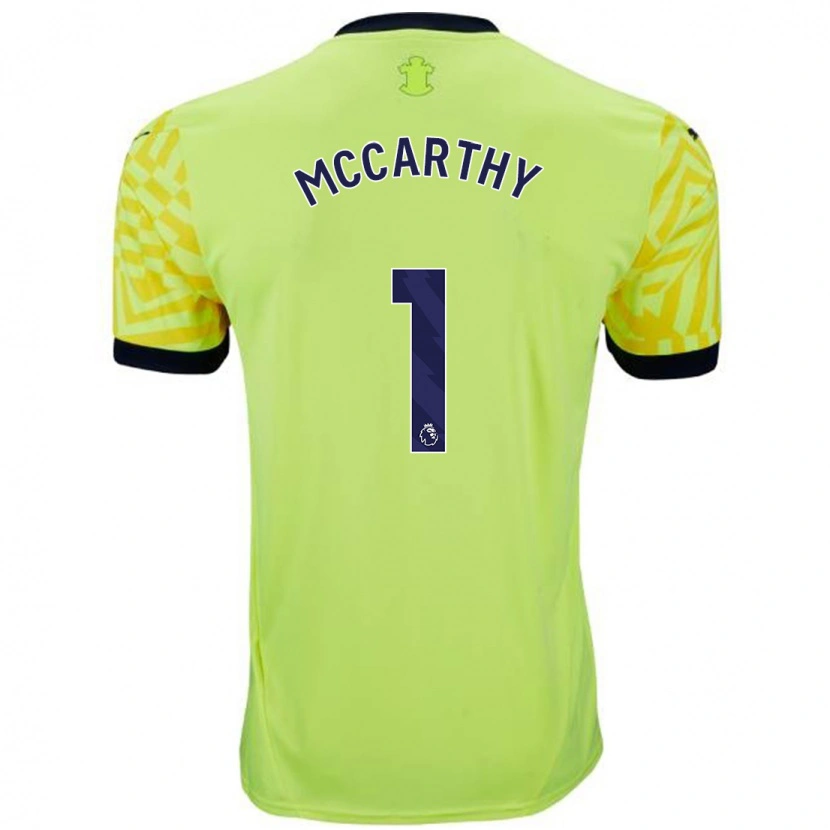 Danxen Hombre Camiseta Alex Mccarthy #1 Amarillo 2ª Equipación 2024/25 La Camisa