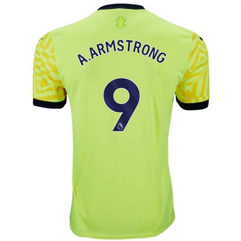 Danxen Hombre Camiseta Adam Armstrong #9 Amarillo 2ª Equipación 2024/25 La Camisa