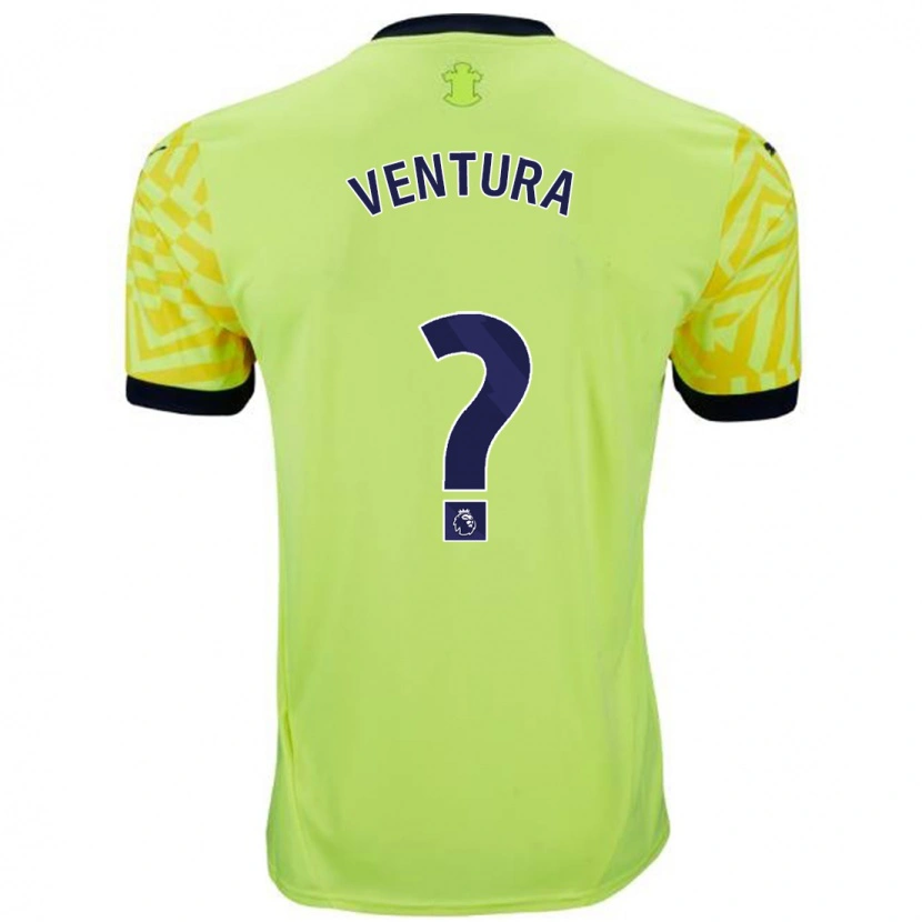 Danxen Hombre Camiseta Tommy Dobson-Ventura #0 Amarillo 2ª Equipación 2024/25 La Camisa