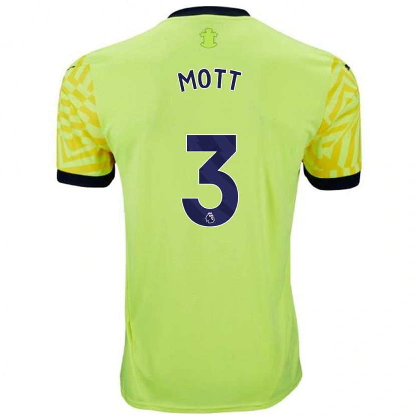 Danxen Hombre Camiseta Milly Mott #3 Amarillo 2ª Equipación 2024/25 La Camisa