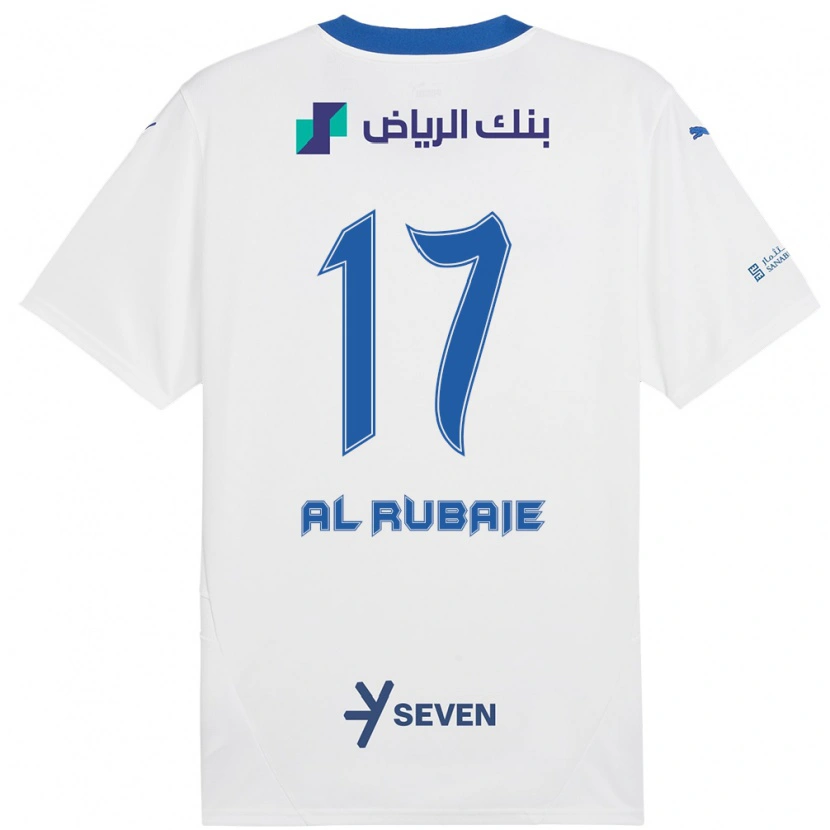 Danxen Hombre Camiseta Mohammed Al-Rubaie #17 Blanco Azul 2ª Equipación 2024/25 La Camisa