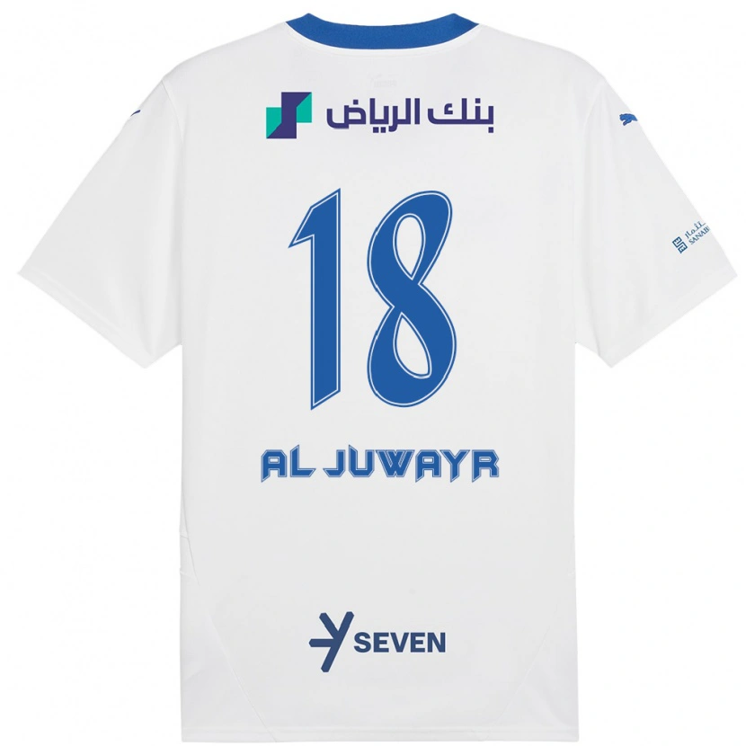 Danxen Hombre Camiseta Musab Al-Juwayr #18 Blanco Azul 2ª Equipación 2024/25 La Camisa