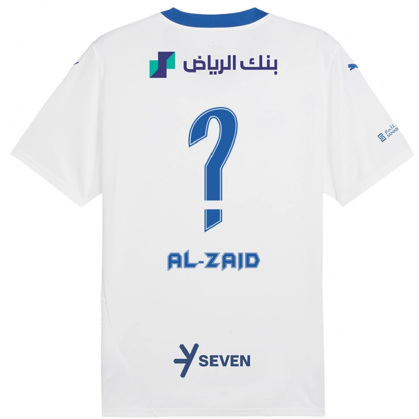 Danxen Hombre Camiseta Suhayb Al-Zaid #0 Blanco Azul 2ª Equipación 2024/25 La Camisa