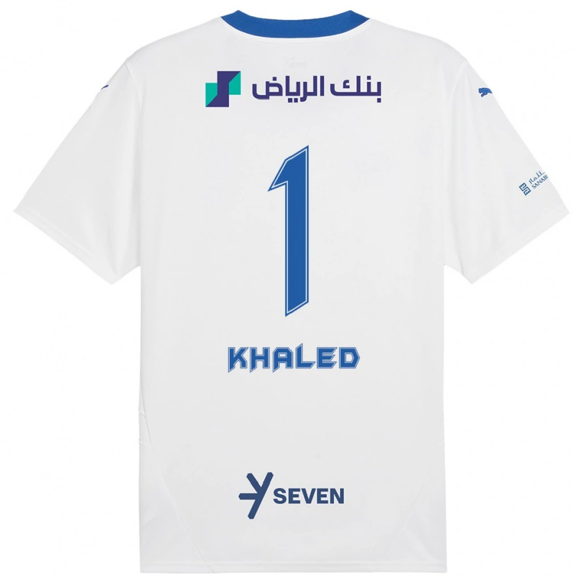 Danxen Hombre Camiseta Nawal Khaled #1 Blanco Azul 2ª Equipación 2024/25 La Camisa