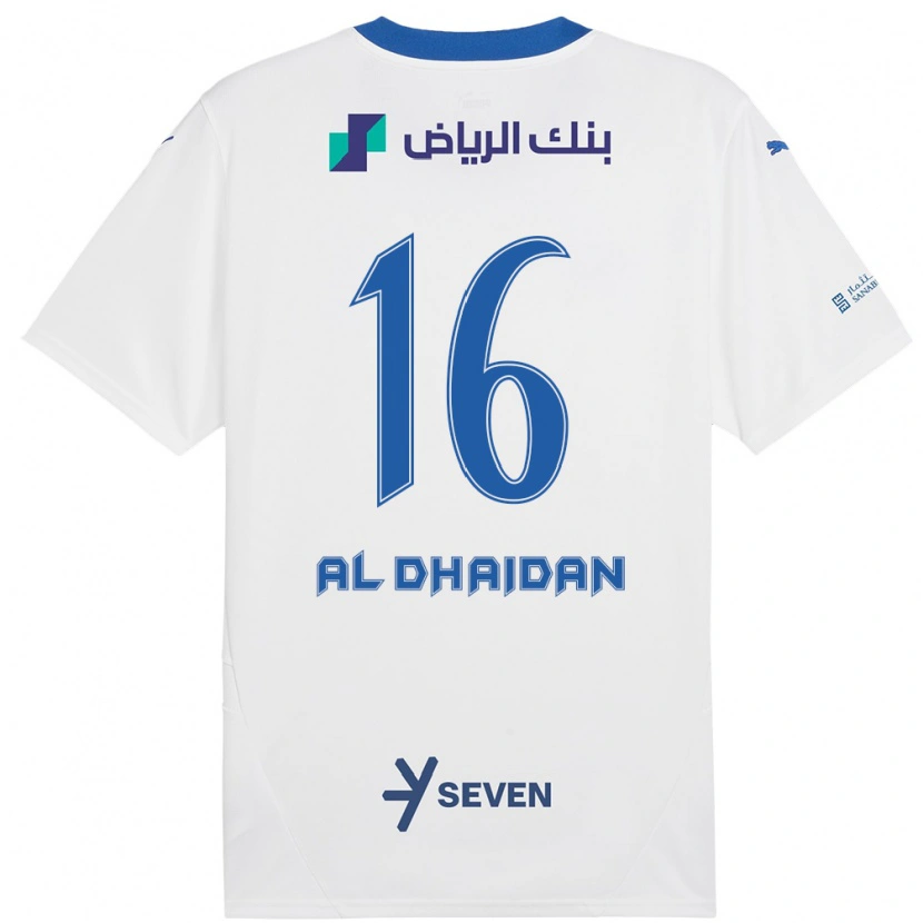 Danxen Hombre Camiseta Nadia Al-Dhaidan #16 Blanco Azul 2ª Equipación 2024/25 La Camisa