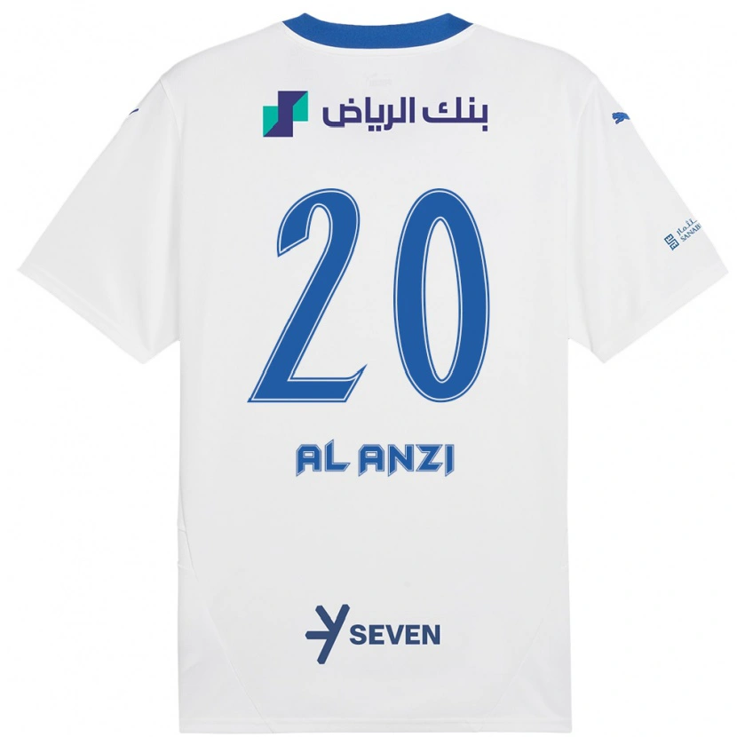 Danxen Hombre Camiseta Areej Al-Anzi #20 Blanco Azul 2ª Equipación 2024/25 La Camisa