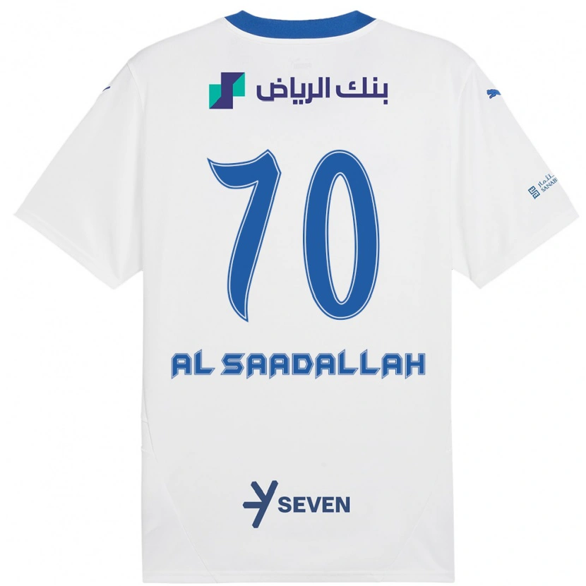 Danxen Hombre Camiseta Hessa Al-Saadallah #70 Blanco Azul 2ª Equipación 2024/25 La Camisa