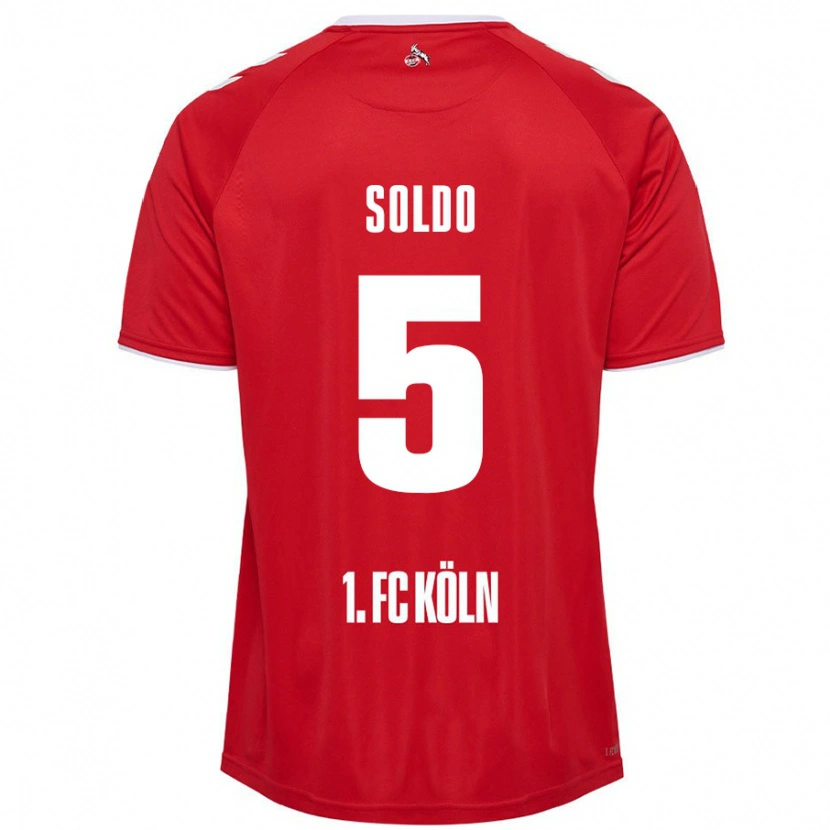 Danxen Hombre Camiseta Nikola Soldo #5 Rojo Blanco 2ª Equipación 2024/25 La Camisa