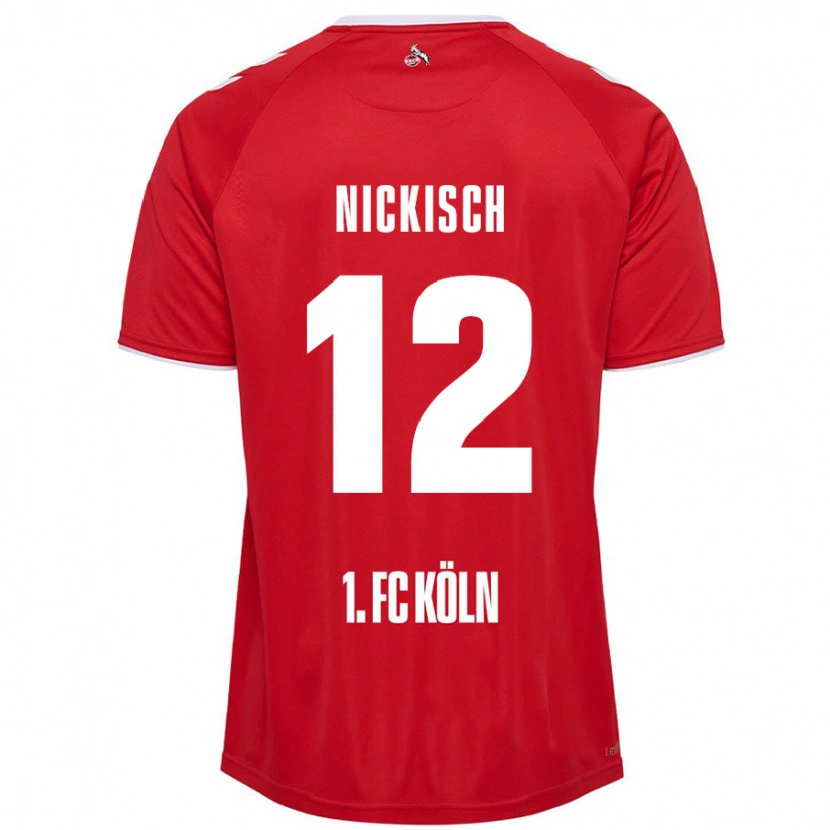 Danxen Hombre Camiseta Jonas Nickisch #12 Rojo Blanco 2ª Equipación 2024/25 La Camisa