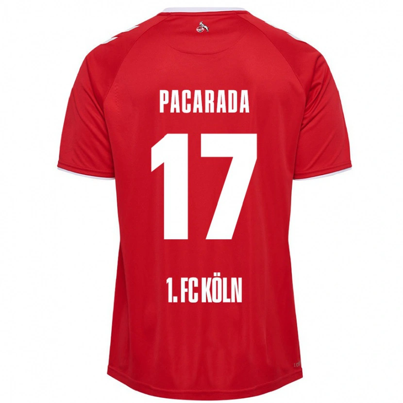 Danxen Hombre Camiseta Leart Paçarada #17 Rojo Blanco 2ª Equipación 2024/25 La Camisa