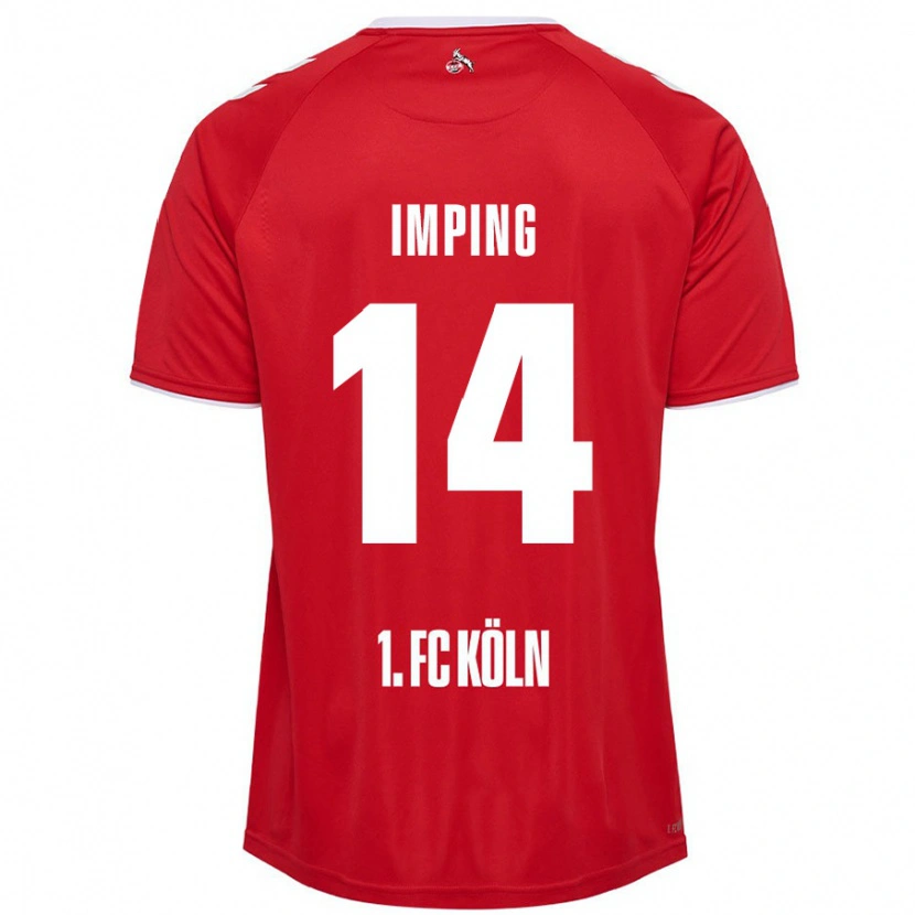 Danxen Hombre Camiseta Carlotta Imping #14 Rojo Blanco 2ª Equipación 2024/25 La Camisa
