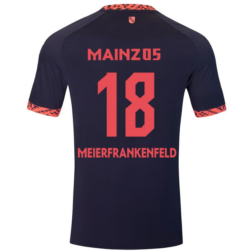 Danxen Hombre Camiseta Jana Meierfrankenfeld #18 Azul Coral Rojo 2ª Equipación 2024/25 La Camisa