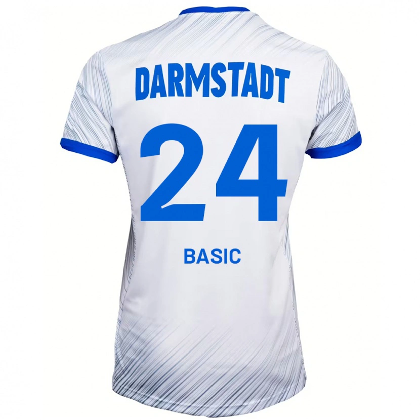 Danxen Hombre Camiseta Benjamin Basic #24 Blanco Azul 2ª Equipación 2024/25 La Camisa