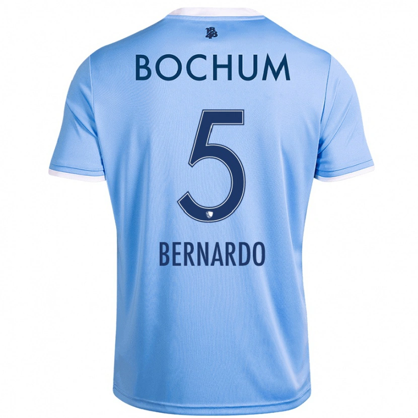 Danxen Hombre Camiseta Bernardo #5 Azul Cielo 2ª Equipación 2024/25 La Camisa