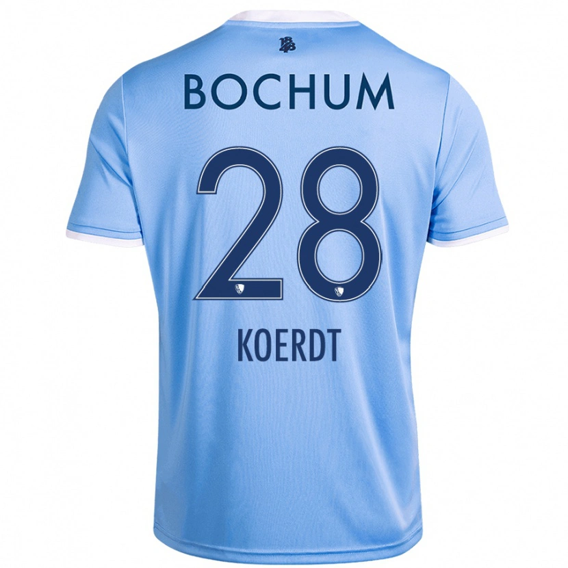 Danxen Hombre Camiseta Lennart Koerdt #28 Azul Cielo 2ª Equipación 2024/25 La Camisa