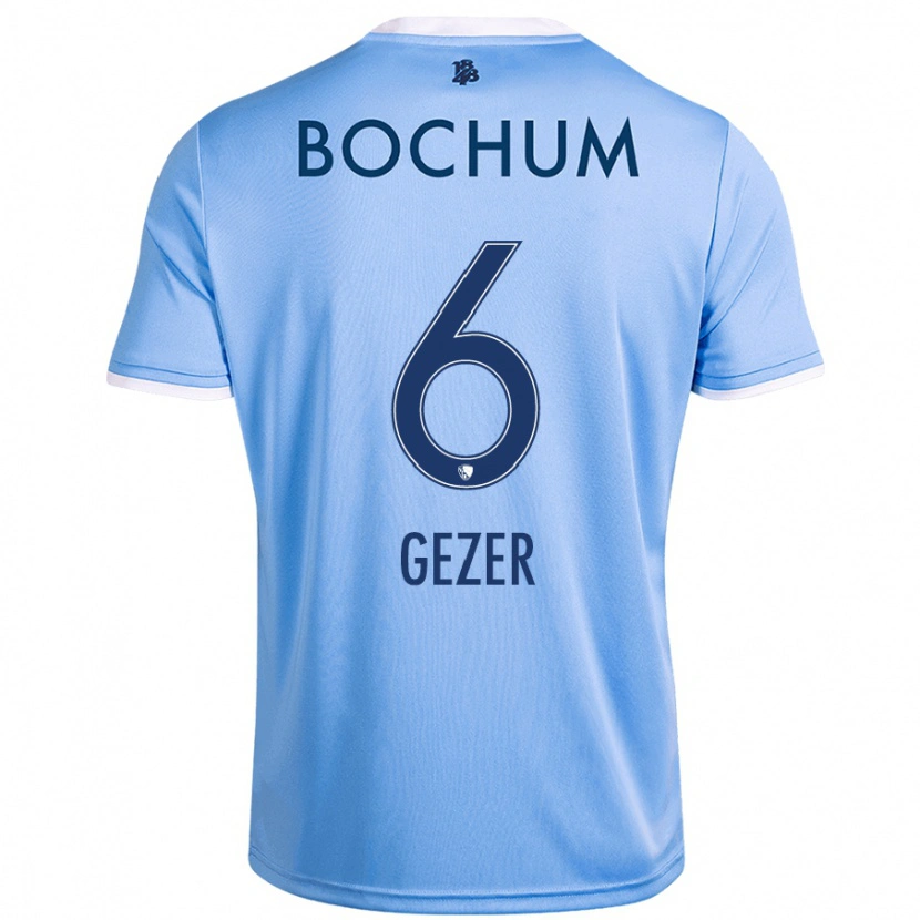 Danxen Hombre Camiseta Joel Gezer #6 Azul Cielo 2ª Equipación 2024/25 La Camisa