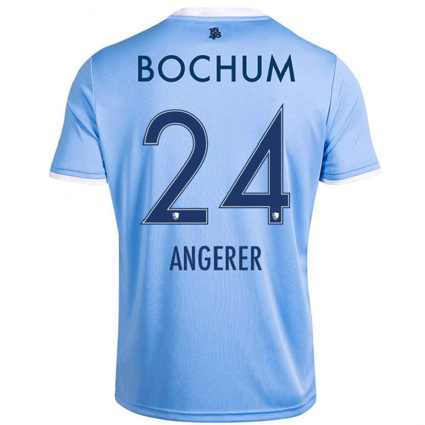 Danxen Hombre Camiseta Alina Angerer #24 Azul Cielo 2ª Equipación 2024/25 La Camisa