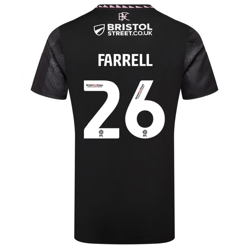 Danxen Hombre Camiseta Lucy Farrell #26 Negro 2ª Equipación 2024/25 La Camisa