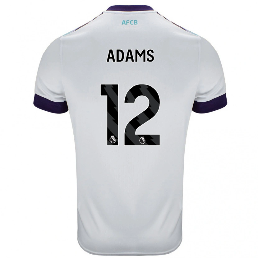 Danxen Hombre Camiseta Tyler Adams #12 Blanco Verde Púrpura 2ª Equipación 2024/25 La Camisa