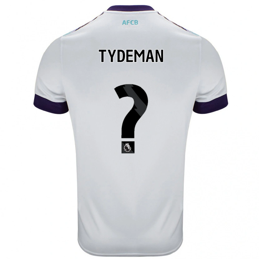 Danxen Hombre Camiseta Kian Tydeman #0 Blanco Verde Púrpura 2ª Equipación 2024/25 La Camisa