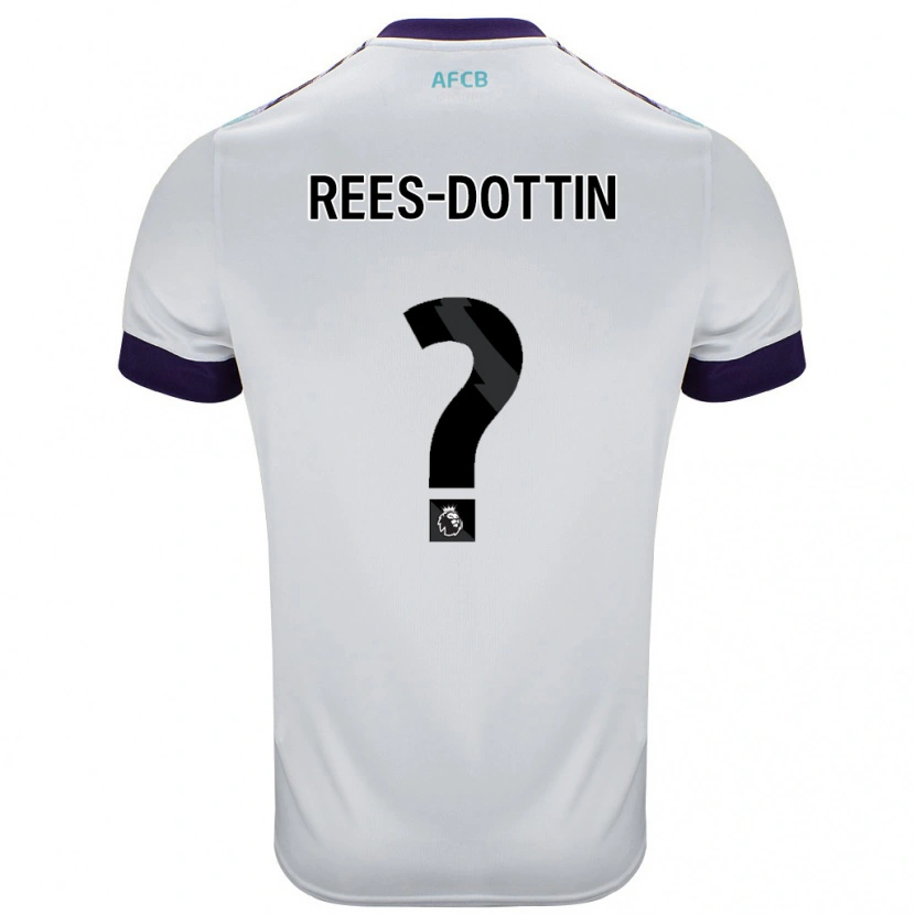 Danxen Hombre Camiseta Remy Rees-Dottin #0 Blanco Verde Púrpura 2ª Equipación 2024/25 La Camisa