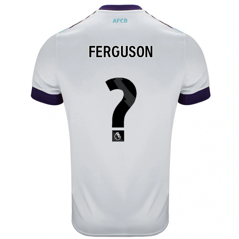 Danxen Hombre Camiseta Josh Ferguson #0 Blanco Verde Púrpura 2ª Equipación 2024/25 La Camisa