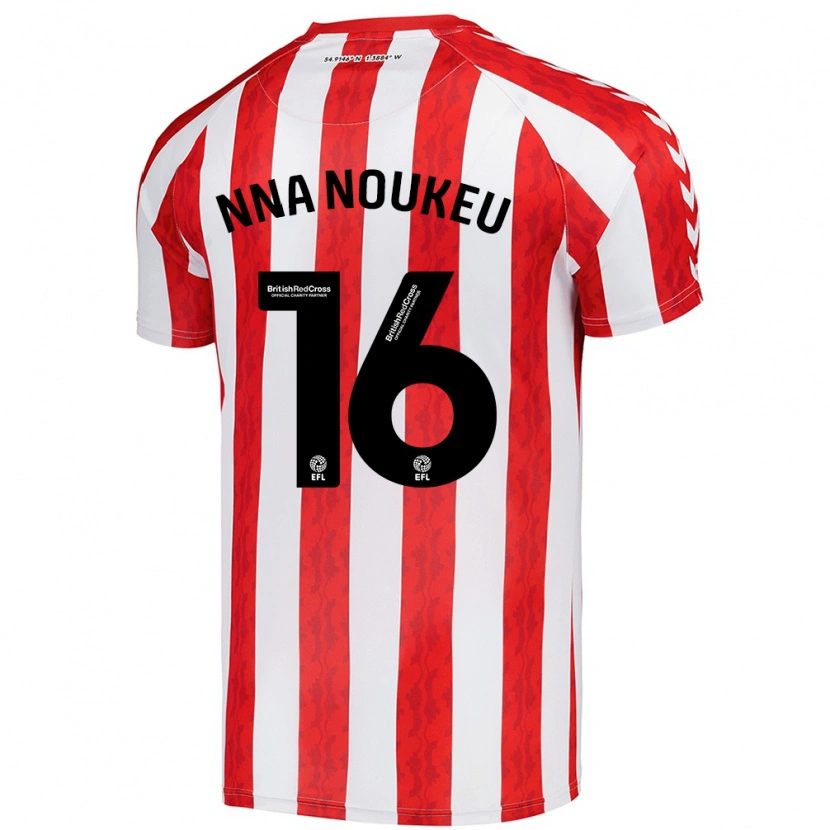 Danxen Mujer Camiseta Blondy Nna Noukeu #16 Rojo Blanco 1ª Equipación 2024/25 La Camisa