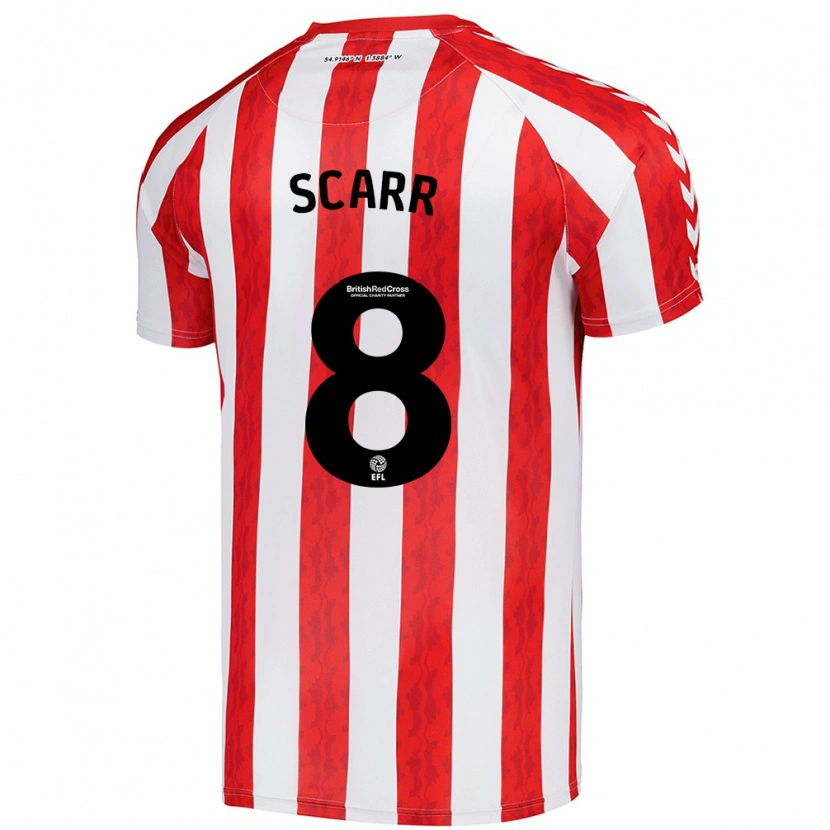 Danxen Mujer Camiseta Emily Scarr #8 Rojo Blanco 1ª Equipación 2024/25 La Camisa