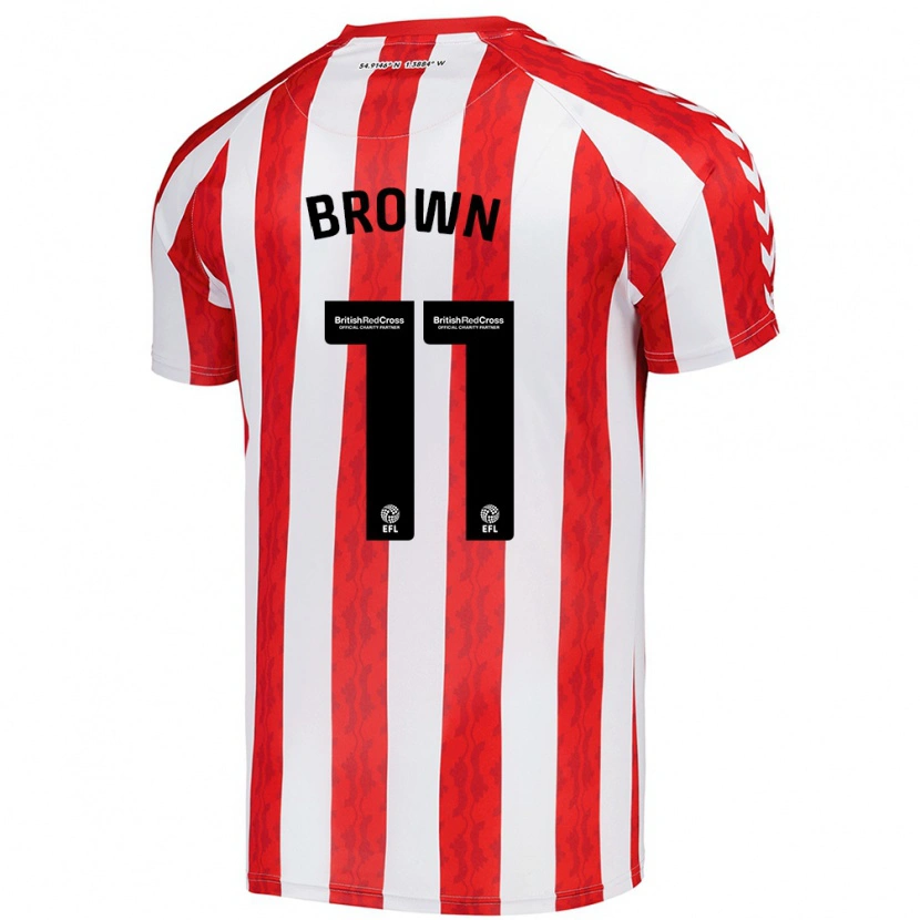 Danxen Mujer Camiseta Jessica Brown #11 Rojo Blanco 1ª Equipación 2024/25 La Camisa