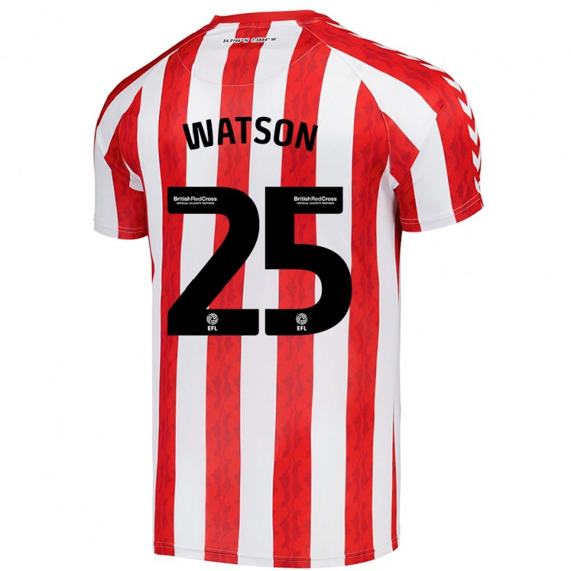 Danxen Mujer Camiseta Katy Watson #25 Rojo Blanco 1ª Equipación 2024/25 La Camisa