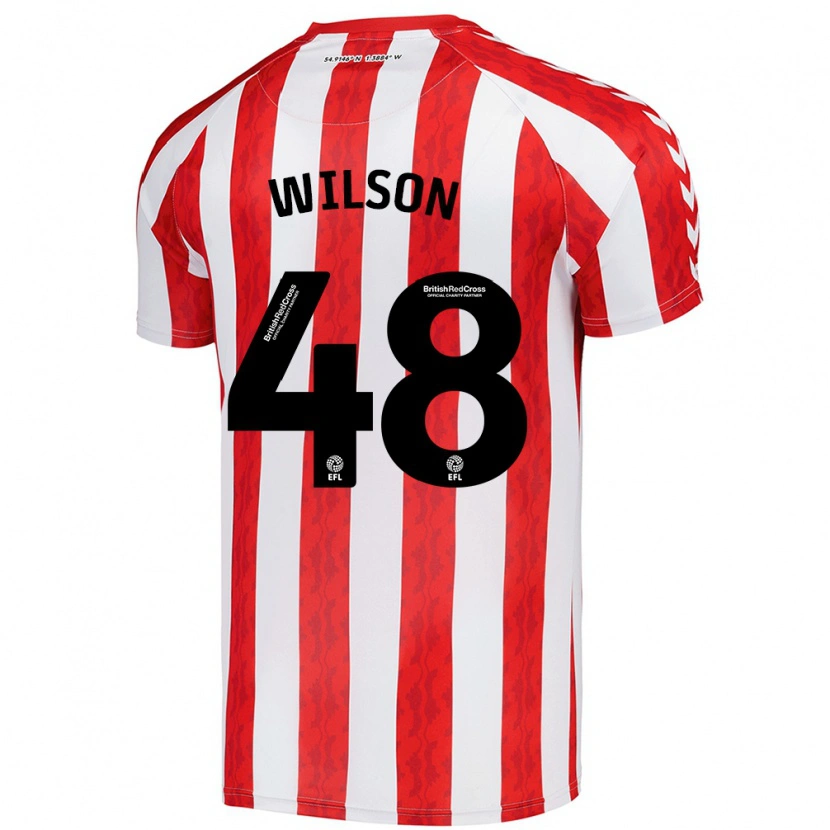 Danxen Mujer Camiseta Callum Wilson #48 Rojo Blanco 1ª Equipación 2024/25 La Camisa