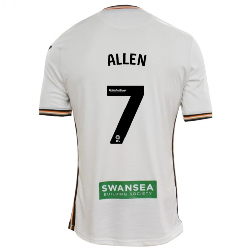 Danxen Mujer Camiseta Joe Allen #7 Blanco 1ª Equipación 2024/25 La Camisa