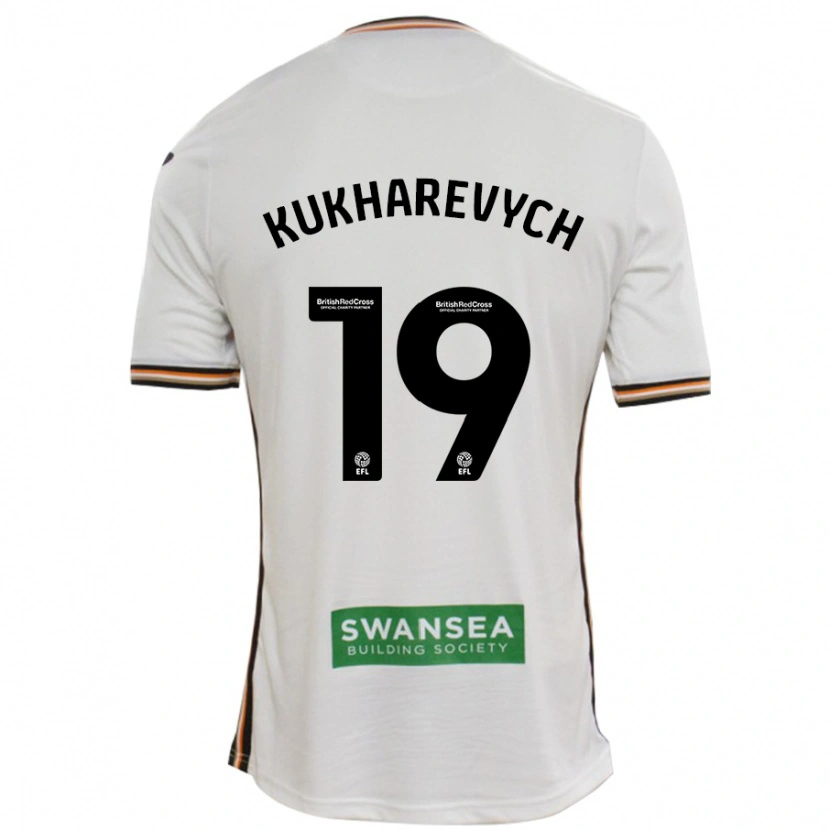 Danxen Mujer Camiseta Mykola Kukharevych #19 Blanco 1ª Equipación 2024/25 La Camisa