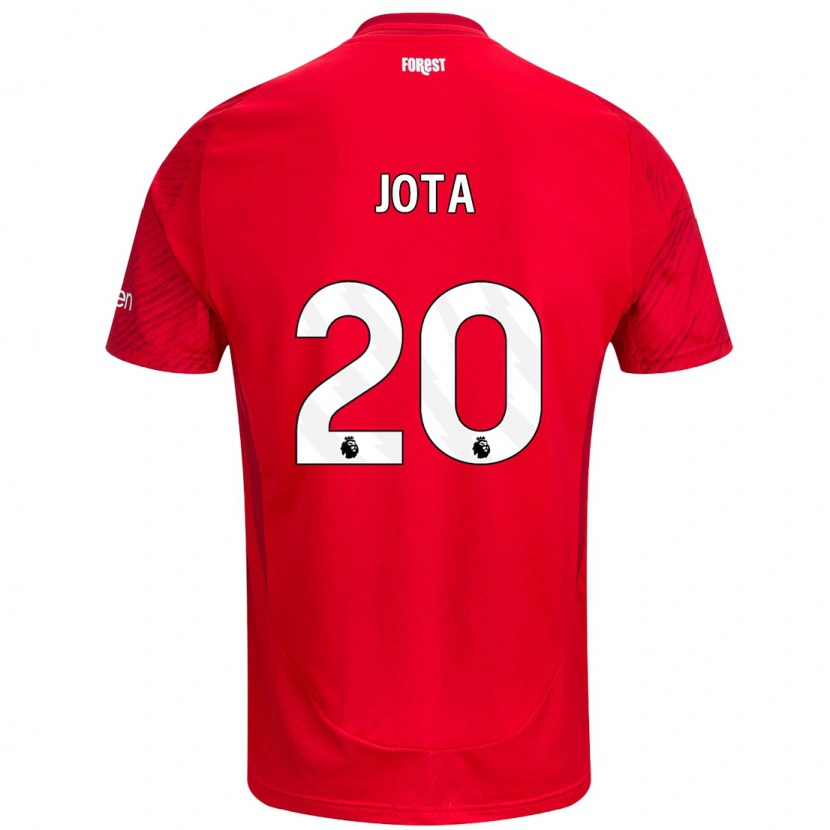 Danxen Mujer Camiseta Jota Silva #20 Rojo Blanco 1ª Equipación 2024/25 La Camisa