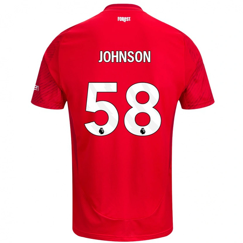 Danxen Mujer Camiseta Pharrell Johnson #58 Rojo Blanco 1ª Equipación 2024/25 La Camisa