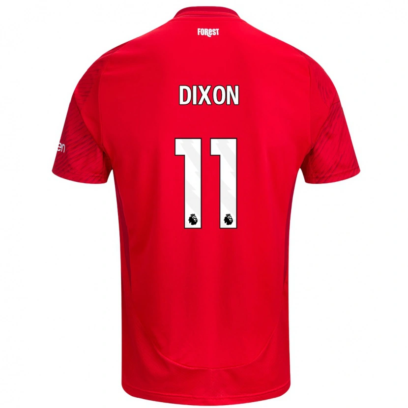 Danxen Mujer Camiseta Chloe Dixon #11 Rojo Blanco 1ª Equipación 2024/25 La Camisa
