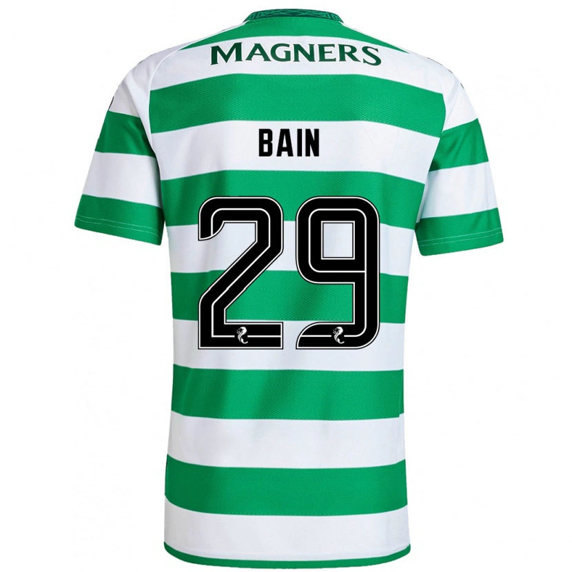 Danxen Mujer Camiseta Scott Bain #29 Verde Blanco 1ª Equipación 2024/25 La Camisa