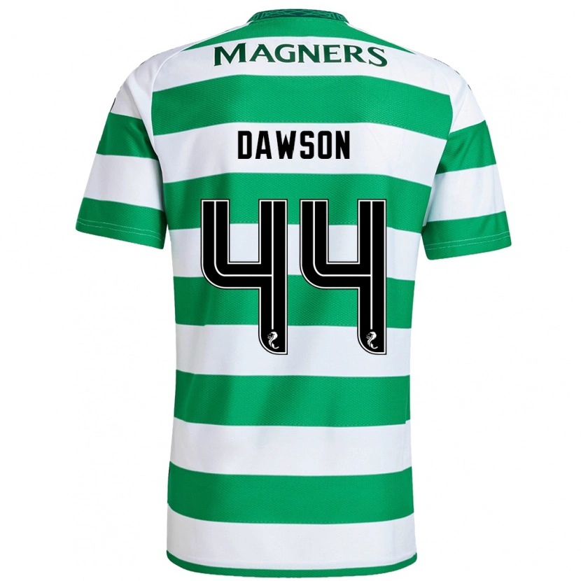 Danxen Mujer Camiseta Joey Dawson #44 Verde Blanco 1ª Equipación 2024/25 La Camisa